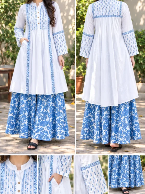 White & Blue